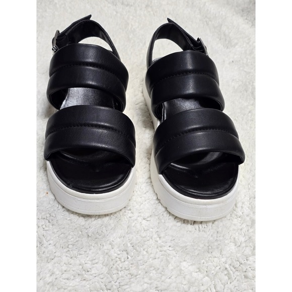 UGG‎ Ashton Slide Black Leather Puffy Platform Slingback Sandals 1124997 Mens 8 main image 9